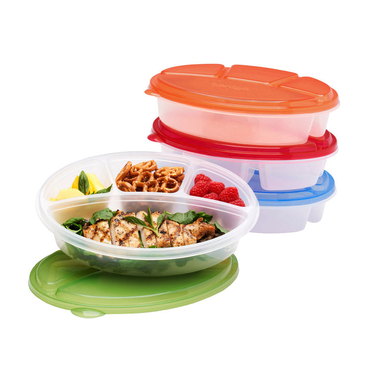 Bentgo Easyboxes 4-Compartment Oval Containers 8-Piece Set Q4